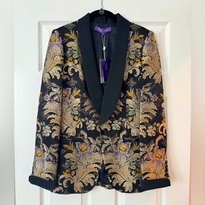 Ralph Lauren Purple Label Elegant Silk Patterned Blazer